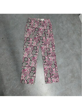 Brittney Stylish Pink and Black Patterned Straight Leg Pants Size 4